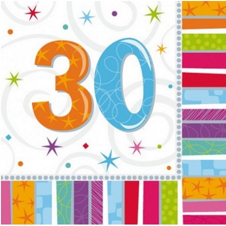 Serwetki papierowe urodzinowe"30", 20szt