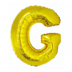 Balon foliowy litera "G", złoty, 95cm