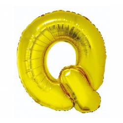 Balon foliowy litera "Q", złoty, 95cm