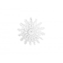 Rozeta bibułowa Śnieżynka, biały 45cm