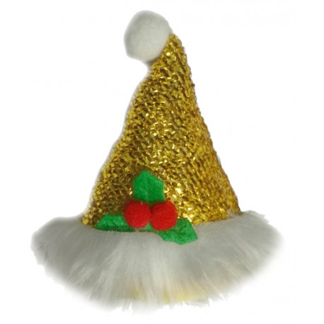 Spinka świąteczna, Czapeczka, złota Spinka świąteczna, Czapeczka, złota