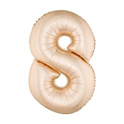 Balon foliowy "Cyfra 8", rose-gold, 85 cm