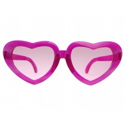 Okulary "Mega serca", różowe, 1 szt.