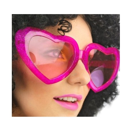 Okulary "Mega serca", różowe, 1 szt.