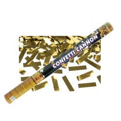 Tuba z konfetti, złoty, 60cm