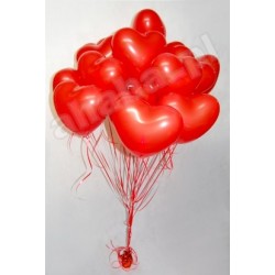 Pęk balonowy serca z helem- duże