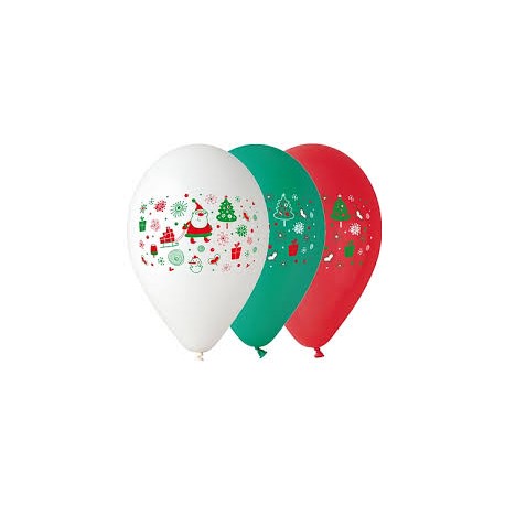 Balony gumowe12", Boże Narodzenie 5szt