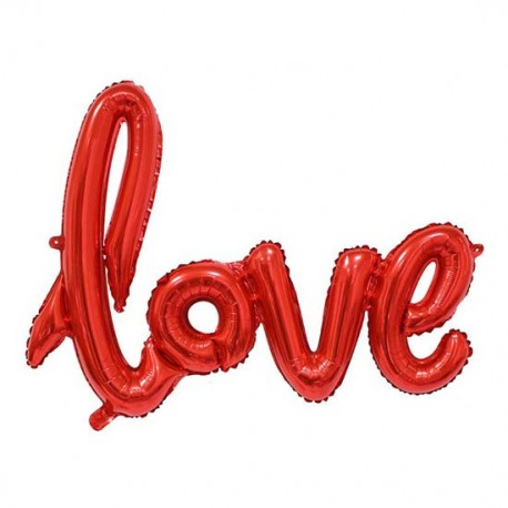 Balon napis love, czerwony mały