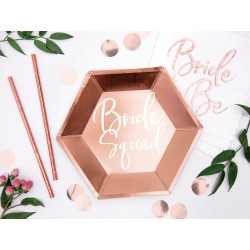 Talerzyki Bride squad, różowe złoto, 23cm