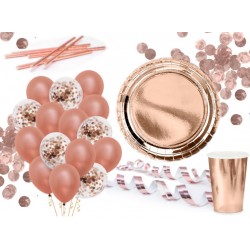 Dekoracje rose gold Bride squad