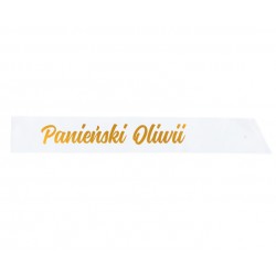 Szarfa personalizowana Panieński + IMIĘ