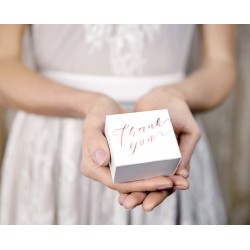 Pudełeczka Thank you , biały 6x3,5x5,5cm