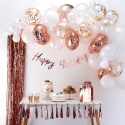 Zestaw łuk balonowy rose gold