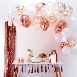 Zestaw łuk balonowy rose gold