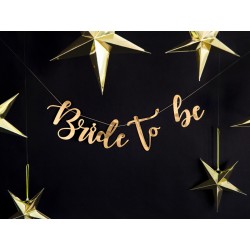 Baner Bride to be złoty, 80x19cm