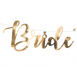 Baner Bride to be złoty, 80x19cm