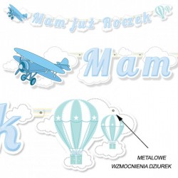 Baner 1 urodziny / Mam już roczek / samolocik