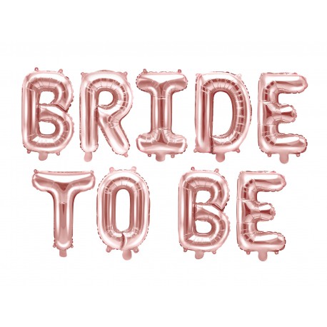 Balon foliowy Bride to be, 340x35cm, rose gold