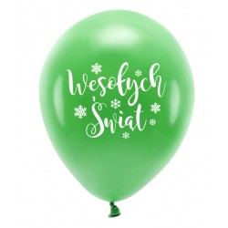 Balon Wesołych Świąt zielony