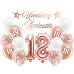 Dekoracje 18 urodziny rose...
