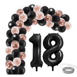 Girlanda balonowa czarno...