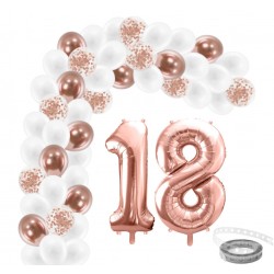 Girlanda balonowa rose gold...