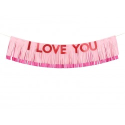 Baner I Love You 150x30 cm mix