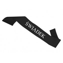 Szarfa ŚWIADEK na wieczór...