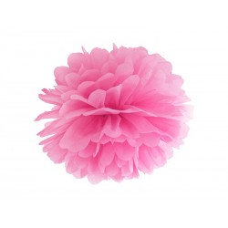 Pompon papierowy różowy, 35cm