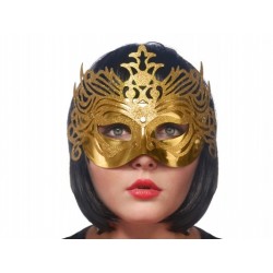 Maska na oczy, złota z ornamentem