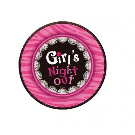 Talerzyki papierowe "Girl's Hight Out", 6szt