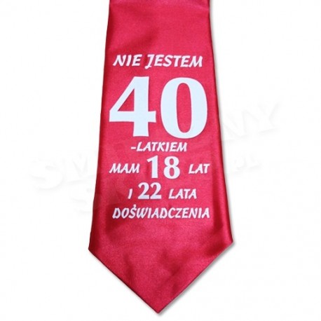 Krawat na 40 urodziny