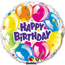 Balon foliowy 22" Happy Birthday, balony i prezenty