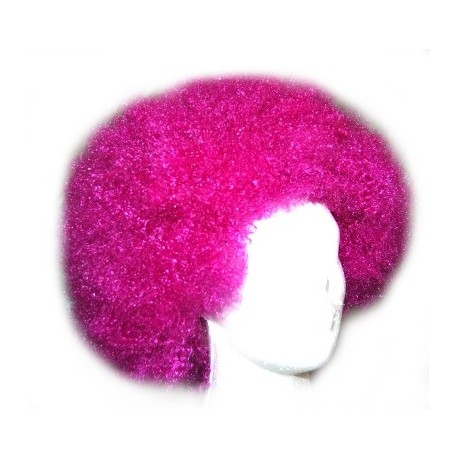 peruka afro różowa